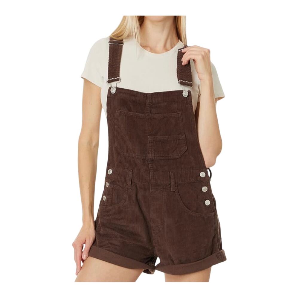 Free People We The Free Ziggy Corduroy BarnWood Short Overall Size Large